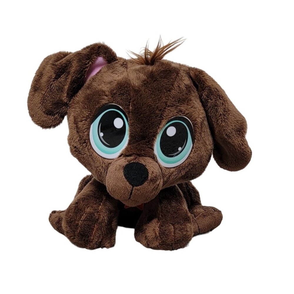 Little Tikes Rescue Tails 10'" Puppy Plush Collar Tag Chocolate Lab Dog Toy